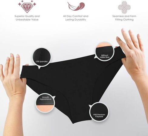 Alyce Intimates Seamless Underwear for Women, Panties for Women, Bikini 12 Pack | Calzones Para Mujer in Kuwait