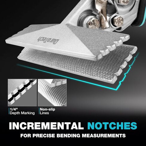 DURATECH 3 Inch Sheet Metal Bender, Hand Seamers Sheet Metal Tools with Ergonomic TPR Handle, Straight Jaw Metal Bending Pliers for Bending, Seaming and Flattening Metal in Saudi Arabia
