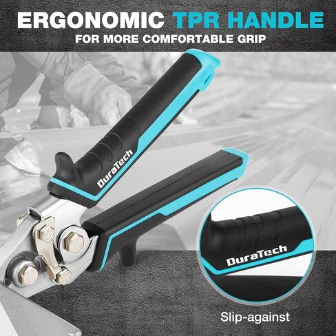 DURATECH 3 Inch Sheet Metal Bender, Hand Seamers Sheet Metal Tools with Ergonomic TPR Handle, Straight Jaw Metal Bending Pliers for Bending, Seaming and Flattening Metal in Saudi Arabia