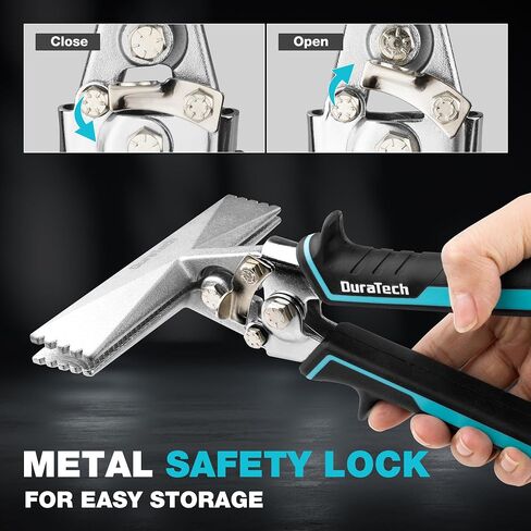 DURATECH 3 Inch Sheet Metal Bender, Hand Seamers Sheet Metal Tools with Ergonomic TPR Handle, Straight Jaw Metal Bending Pliers for Bending, Seaming and Flattening Metal in Saudi Arabia