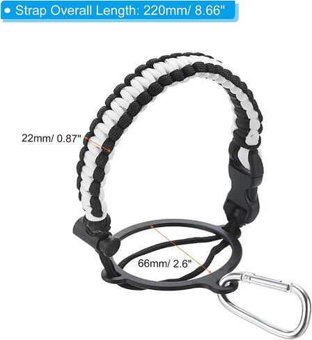 PATIKIL Water Bottle Holder, Paracord Handle Carrying Lanyard Strap Carrier with Ring for 12oz to 64oz Wide Mouth Bottles in Saudi Arabia