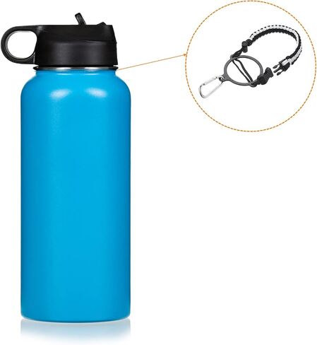 PATIKIL Water Bottle Holder, Paracord Handle Carrying Lanyard Strap Carrier with Ring for 12oz to 64oz Wide Mouth Bottles in Saudi Arabia