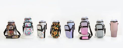 حقيبة حمل مع حزام جيب للهاتف لكوب ستانلي 40/30 أونصة، حقيبة حامل لزجاجة المياه ذات أكمام طويلة لكوب ستانلي وكوب ستانلي عصري بسيط 40 أونصة (40 أونصة، ST40-06) in Kuwait