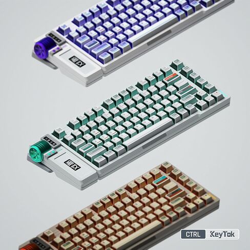 Keytok CTRL Tri-Side Transparent PBT-PC Keycap Set (Mint) in Kuwait