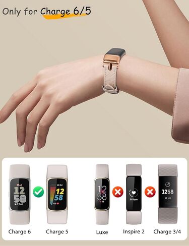 Wearlizer Leather Band Compatible with Fitbit Charge 5 Bands/Charge 6 Bands for Women, Dressy Leather Watch Band Replacement Wristband Strap with T-Shape Metal Buckle for Fitbit Charge 6 5 Band in Saudi Arabia