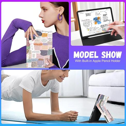 for iPad Pro 12.9 Case for iPad Air 13 Inch 2024 Case Cute Pencil Holder Women Girl Moon Star Folio Cover for Apple 12.9 inch for iPad Pro Case 6th/5th/4th/3rd Generation Air 13 2024 Case in Saudi Arabia