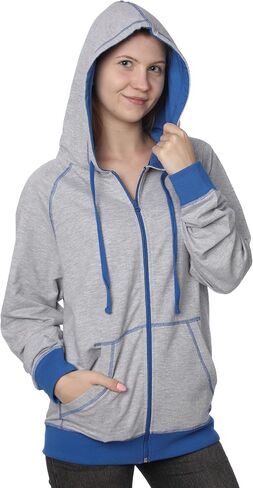 سويت شيرت نسائي من French Terry Active ذو قلنسوة بسحاب كامل ومتوفر بمقاس كبير in Kuwait