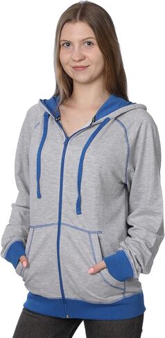 سويت شيرت نسائي من French Terry Active ذو قلنسوة بسحاب كامل ومتوفر بمقاس كبير in Kuwait