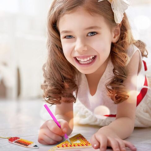 Batiyeer 15 قطعة العودة إلى المدرسة الماس اللوحة المفاتيح للأطفال الكبار موسم المدرسة 5D DIY الماس اللوحة الفن سلسلة المفاتيح ديكور سلسلة المفاتيح صنع عدة الماس حلقة رئيسية الماس الحلي الاكسسوارات الحرفية in Kuwait