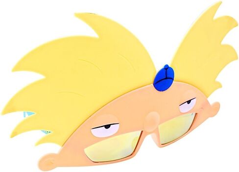 نظارات شمس Sun-Staches الرسمية Hey Arnold | يا أرنولد زي التبعي | الأشعة فوق البنفسجية 400 | مقاس واحد يناسب الجميع in Saudi Arabia