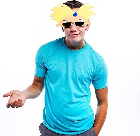 نظارات شمس Sun-Staches الرسمية Hey Arnold | يا أرنولد زي التبعي | الأشعة فوق البنفسجية 400 | مقاس واحد يناسب الجميع in Saudi Arabia