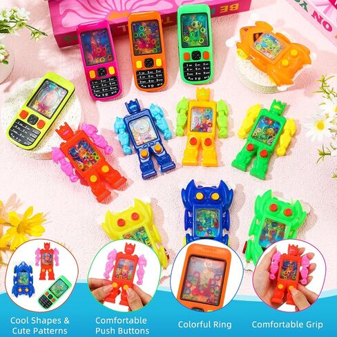 48 Pack Colorful Handheld Water Game Cellphone Water Ring Game Bulk Handheld Game Water Ring Toss for Beach Toys Party Favors Birthday Classroom Prize Box Back to School Gift in Saudi Arabia