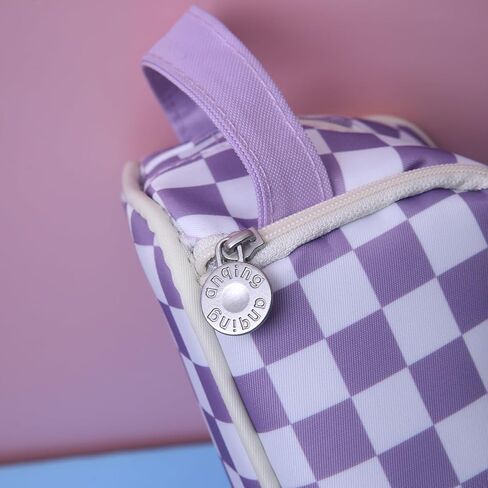 KITENROM حقيبة أقلام رصاص كبيرة حافظة أقلام حامل أقلام رصاص حقيبة أدوات مكتبية حقائب أقلام ذات سعة كبيرة منظم أقلام تلوين للسفر مستحضرات التجميل تخزين أسود أبيض مربعات منقوشة in Kuwait