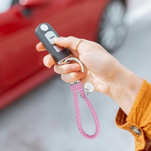 PATIKIL Keychain Bracelet, Woven Leather Wristlet Keychain for Women and Men for Car Keys, Bag Decoration in Saudi Arabia