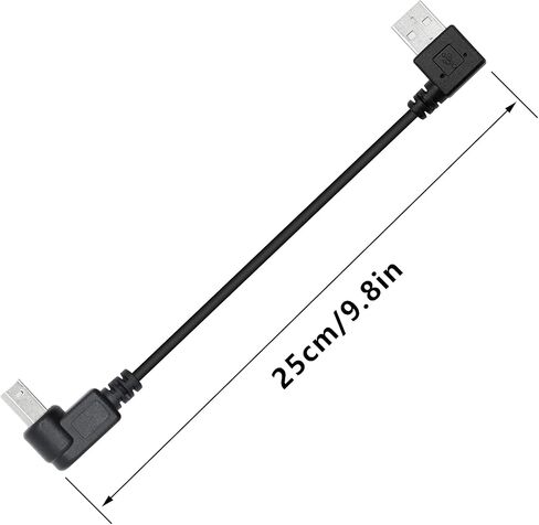 90 Degree Short USB Printer Cable 25CM Left Angle USB 2.0 Type A Male to Down Angle B Male Scanner Cable Cord(2 Pcs) in Kuwait