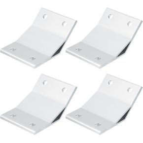 uxcell 2Pcs 135 Degree Angle Aluminum Profile Corner Brackets, Corner Brace Joint Connectors for 3060 Series (Silver White)