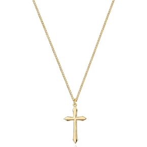 MEVECCO Gold Dainty Cross Necklace 18K Gold Plated CZ Turquoise Faith Pendant Necklace Minimalist Handmade Crucifix Chain Necklace Gift