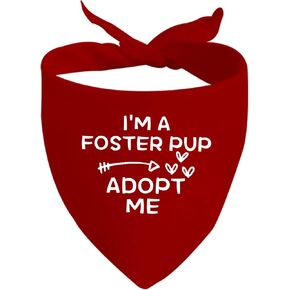 JXGZSO 1 Piece I'm A Foster/Shelter/Rescue Pup Adopt Me Dog Bandana Adopted Dog Bandana Adopt Me Rescue Dog Bandana (Foster pup)