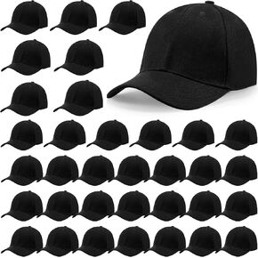 Coume 36 Pieces Baseball Cap Bulk Adjustable Denim Plain Dad Hats Unisex Low Profile Camouflage Cap