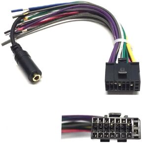 ASC Car Stereo Speaker Power Wire Harness Plug for Select Dual Audio 16 Pin w/Mic Input Radio- XDMA6415, XDMA6630, XDMA6540, XML8150, XDMA7800, XDMA7600, XDMA7200, X2DMA500