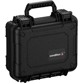 Condition 1 11" Small Waterproof Protective Hard Case with Foam, Watertight IP67 Dust Proof and Shock Proof TSA Friendly Portable, Made in USA, 184, 10.63"x9.63"x4.73"