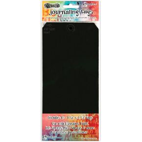 Ranger Dyan Reaveley's Dylusions Journal Tags Pkg-Black #10, 10.99 x 24.61 x 0.6 cm, Multicoloured