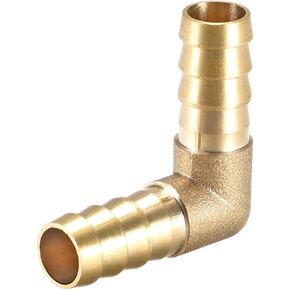 Uxcell 12mm بارب النحاس خرطوم تركيب 90 درجة الكوع مفاصل توصيل الانابيب مقرنة الأنابيب