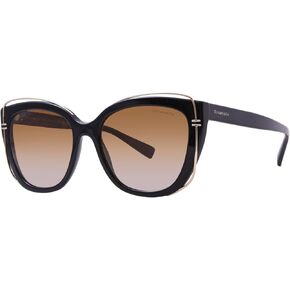 نظارة شمسية تيفاني آند كو بإطار أسود، عدسات بولارية متدرجة باللون البني، 54 ملم in Kuwait