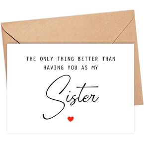 The Only Thing Better Than Having You As My Sister ...Is Our Baby Having You For An Aunt - Pregnancy Announcement Greeting Card - Sister Card - We're Pregnant Card - Mother's Day Gift