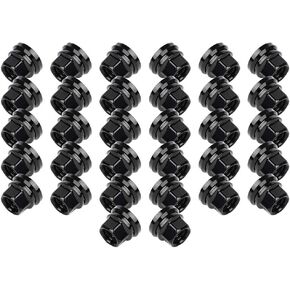 SCITOO 32PCS Black Wheel Lug Nuts Spline Open End Socket Thread 14x1.5 Lug nut for Ford