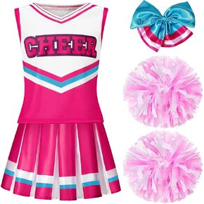 أزياء Spooktacular Creations Cheerleader للفتيات، زي مشجع لطيف، زي مشجع لباس الهالوين
