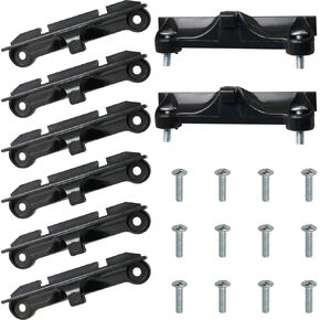 4Pairs CPU Fan Mounting Bracket Plate CPU Fan Support Brackets Retainer Brackets Plate Support Holders for AM4 AMD (16 Screws), Black