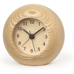Remnos LA13-12 NT Lemnos Analog Alarm Clock, Rest, Natural Color Wood