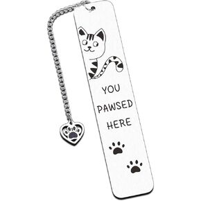 Cat Gifts for Women Men First Day of Senior Year Gift Back to School Supplies for Kids First Day of School Gift Cat Gift for Cat Lover Cat Bookmark for Kid Book Lover Teacher Friend Birthday Christmas