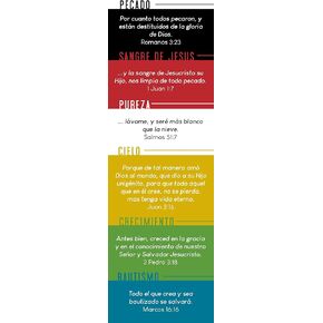 God’s Plan of Salvation Bookmark Set in Spanish with Six Colors (50)