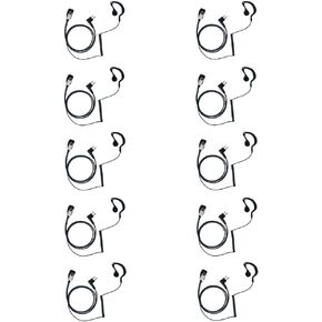 G Shape CP200 Headset for Motorola,Walkie Talkie Earpiece with Mic PTT Compatible with CLS1110 CLS1410 Cp200d Cp185 Rdm2070d Two Way Radio 10Pack