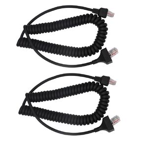 2Pcs RJ-45 8 Pin Microphone Mic Cable Fit for KMC-35 KMC-36 KMC-30 KMC-32 Microphone NX700 NX800 TK-760 TK-780 TK-880 TK-7180 TK-8180 TM-261A TM-271A TKR-750 Radio