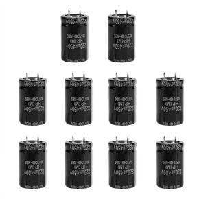 10Pcs Electrolytic Capacitor，450V 220uF Radial Electrolytic Capacitor Set，Radial Capacitor Electronic Component Kit