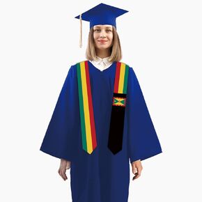 5x72Inch Grenada Double Sided International Graduates Stole Scarfs