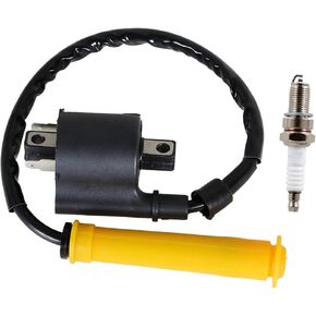 WFLNHB Ignition Coil and Spark Plug WCap Replacement for Honda Rancher 420 TRX420 2007-2013 30510-HP5-601