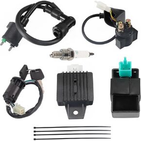 CDI Box,ignition coil and spark plug kit for 50 cc moped Scooter 50cc 70cc 90cc 110cc 125cc coolster taotao parts ATV Chinese Dirt Bike Pit Bike go kart accessories