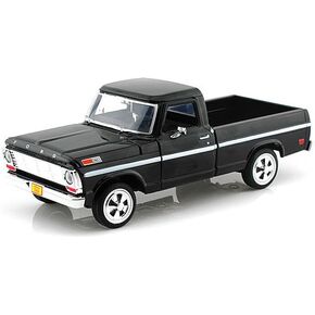 1969 F-100 Pickup Truck Black 1/24 Diecast Model Car by Motormax 79315bk
