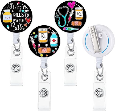 Gctriki 3 Pieces Dumpster on Fire Badge Reel Retractable with Alligator Clip, Funny Retractable ID Badge Holder ID Card Holder Name Badge Clip, Nurse Medical Teacher Student Office Work Supplies in Saudi Arabia