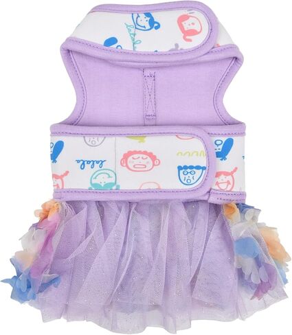 Pinkaholic New York Berthe Dress Dog Harness لا خنق ولا سحب للتدريب على المشي للكلاب الصغيرة - بنفسجي - L in Kuwait
