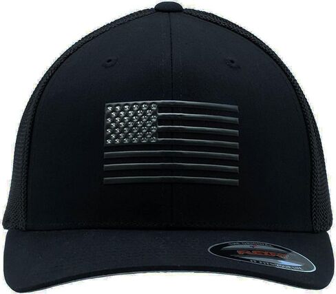 قبعة The Pride American Flag Flexfit للرجال والنساء، قبعة بيسبول برقعة ممتازة مصممة في الولايات المتحدة الأمريكية in Saudi Arabia