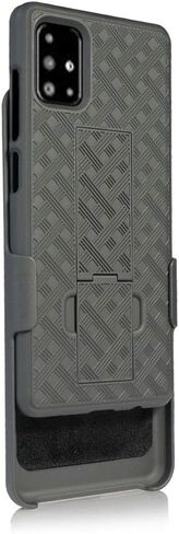 for Samsung Galaxy A51 Holster Case, for Samsung Galaxy A51 Case for Men, Combo Case with Kickstand Rotating Belt Clip Super Slim Shell for Samsung A51, Black in Saudi Arabia