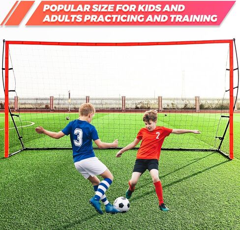 PreGymnastic Soccer Goals 12X6 FT Portable Soccer Nets-Youth &Adult Folding Soccer Goal for Games and Practice Indoor and Outdoor in Saudi Arabia
