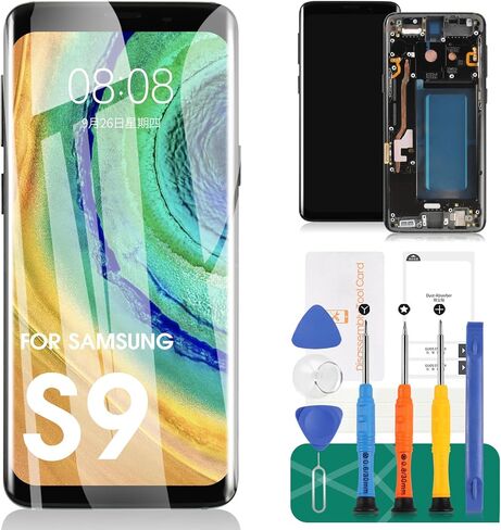 بديل شاشة سامسونج جالاكسي S9 لهاتف سامسونج S9 LCD لشاشة جالاكسي S9 لشاشة SM-G960F SM-G960U محول رقمي لشاشة تعمل باللمس مع إطار in Saudi Arabia