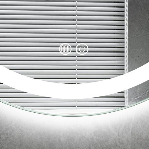 Good4You Led Mirror Wall Mounted for Bathroom, Round Shape 24", Defogger Function, Dimmable Vanity Mirror, Waterproof, Regulation Led Color, Touch Sensor, Anti-Fog in Saudi Arabia