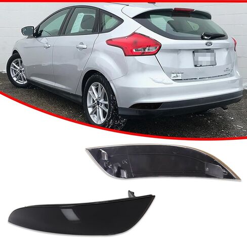 GTINTHEBOX عدسة مدخنة المصد الخلفي عاكس الضوء المساكن متوافق مع 2015 2016 2017 2018 Ford Focus Hatchback in Kuwait